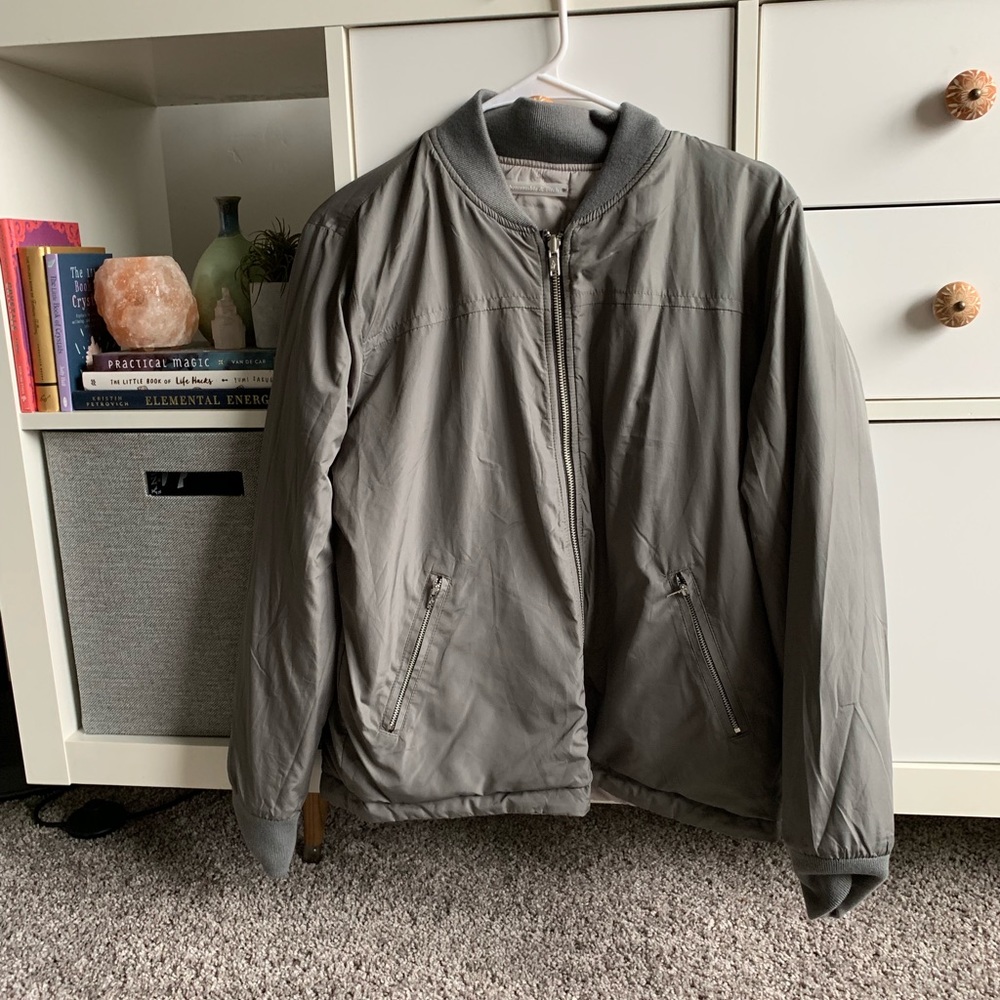 REVERSIBLE Abercrombie grey bomber jacket